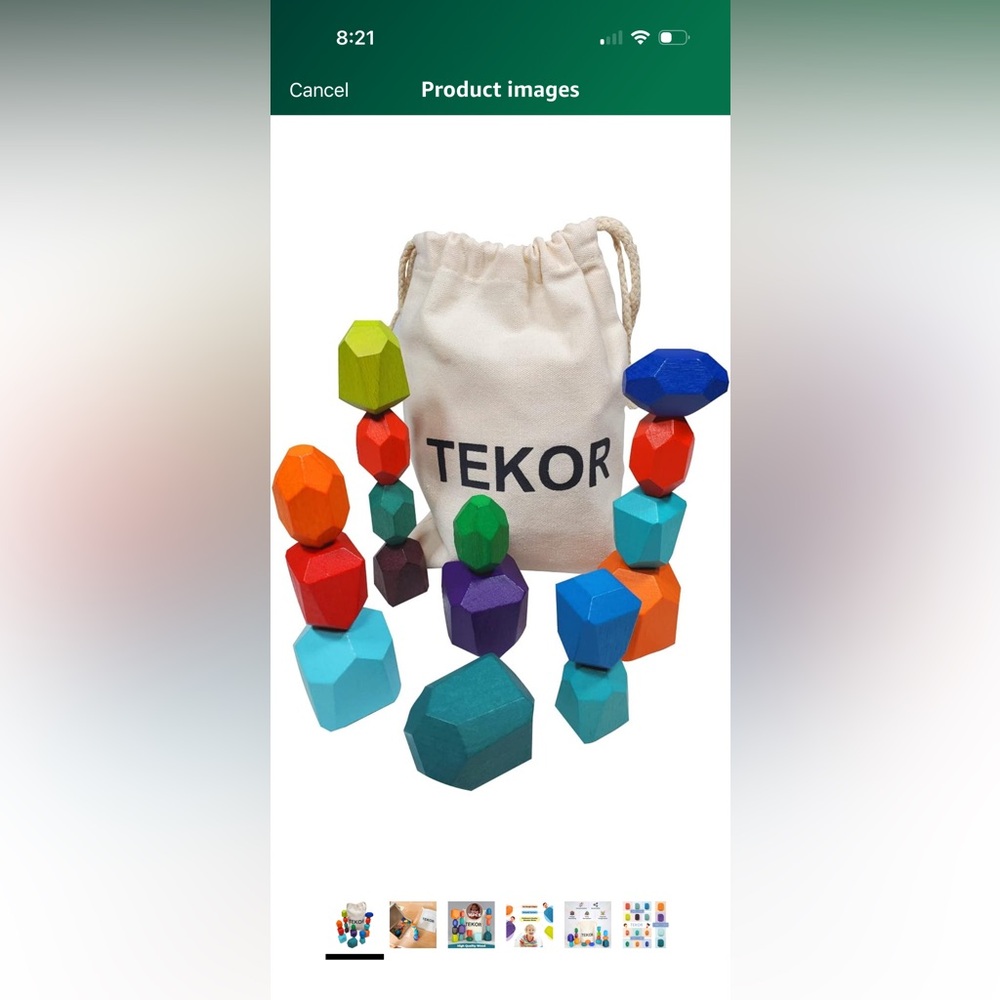 Colorful Geometric Blocks Set - Picture 2 of 3